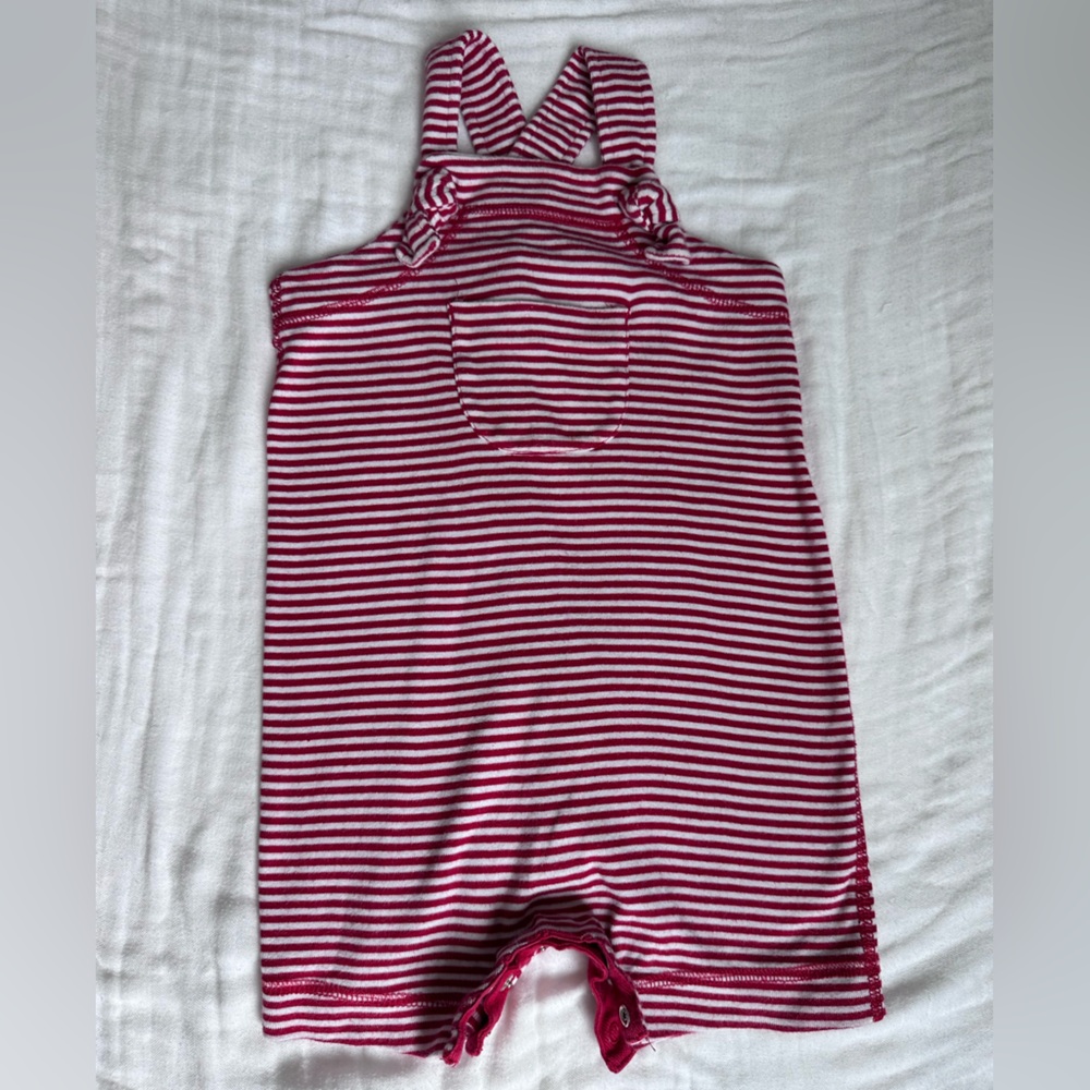 Hanna Andersson Red and White Striped Kids overalls
